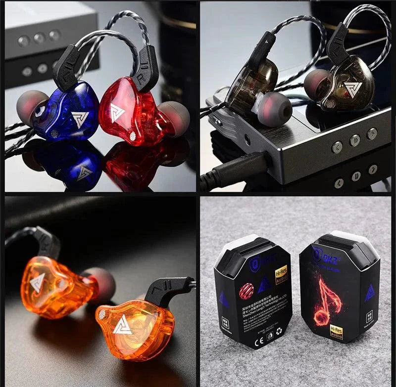 QKZ AK6 HiFi Wired Earphones - Copper Driver with Microphone