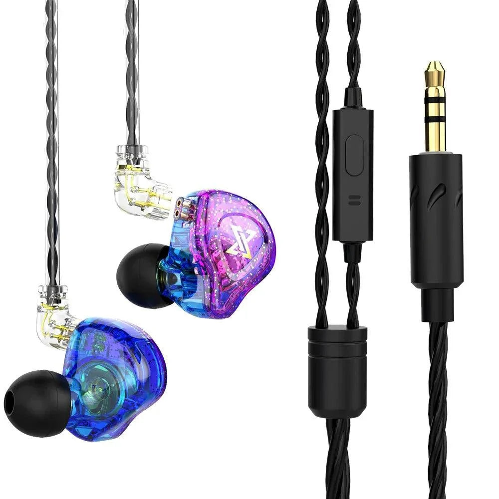 QKZ AK6 HiFi Wired Earphones - Copper Driver with Microphone