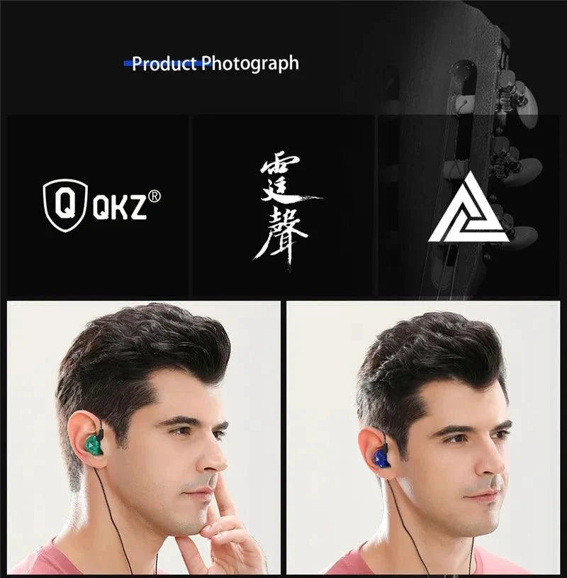 QKZ AK6 HiFi Wired Earphones - Copper Driver with Microphone
