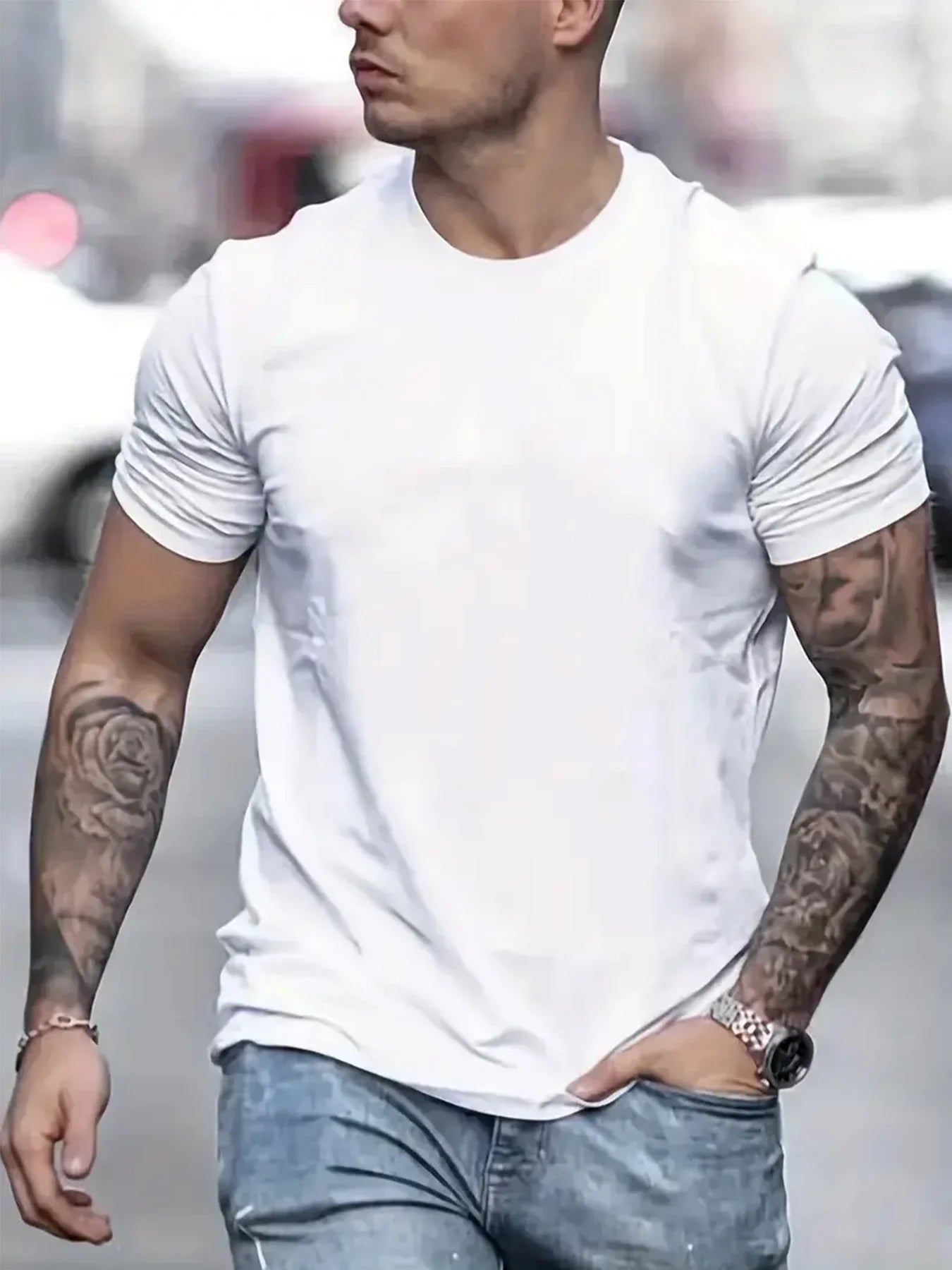 Cotton T Shirts men Five Half Sleeve Women Summer T-shirt Loose Short-sleeved Casual Basic Shirt O Neck Solid Color Oversize