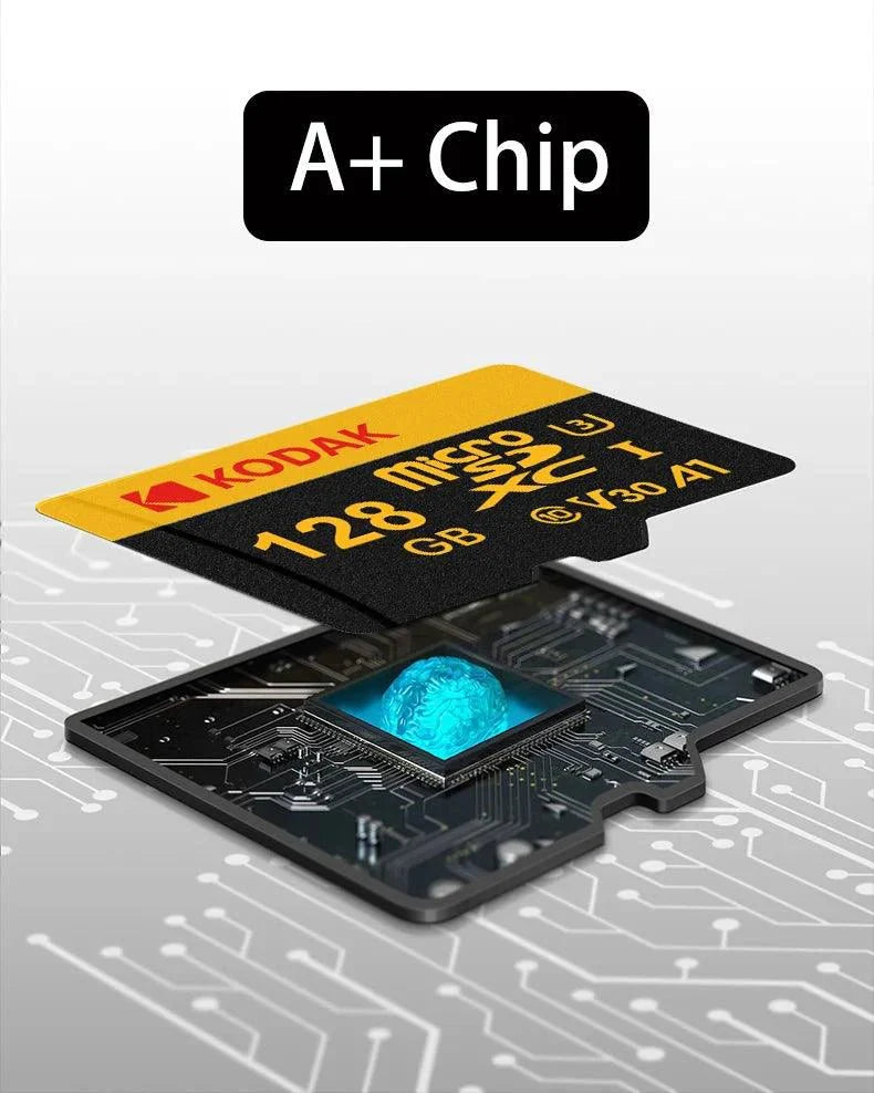 KODAK Micro SD Memory Card 64gb TF Flash 32gb Class10 SD Cards 128gb 256gb 512gb U3 V30 A1 Storage Card for Car Camera PC Phone