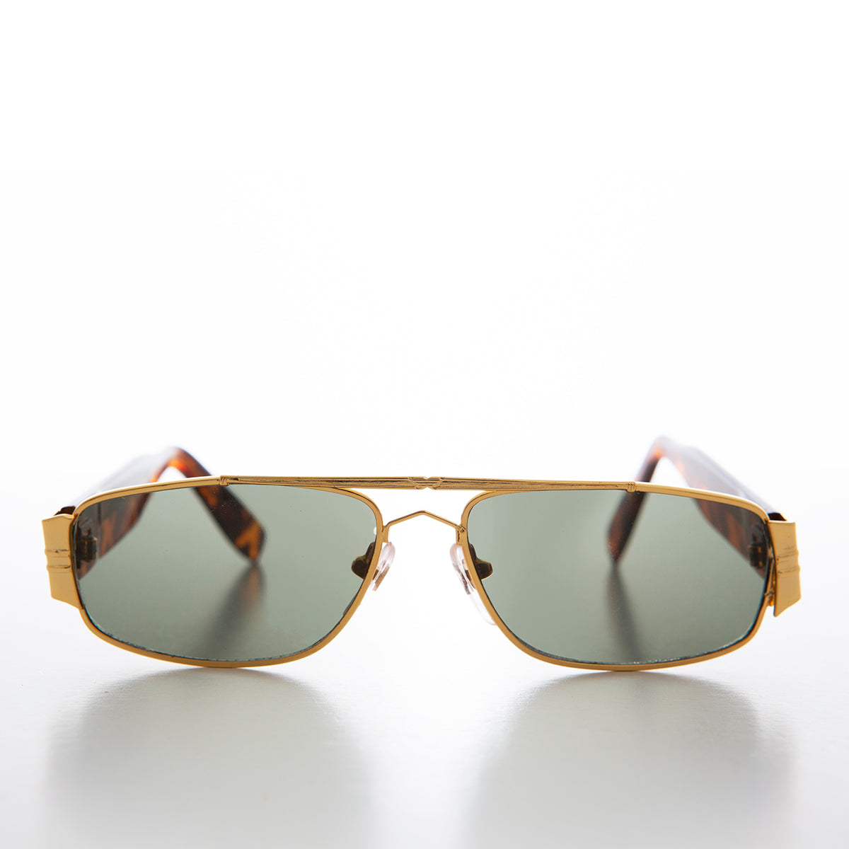 Retro Gold Rectangular Aviator Sunglass  - Wagner