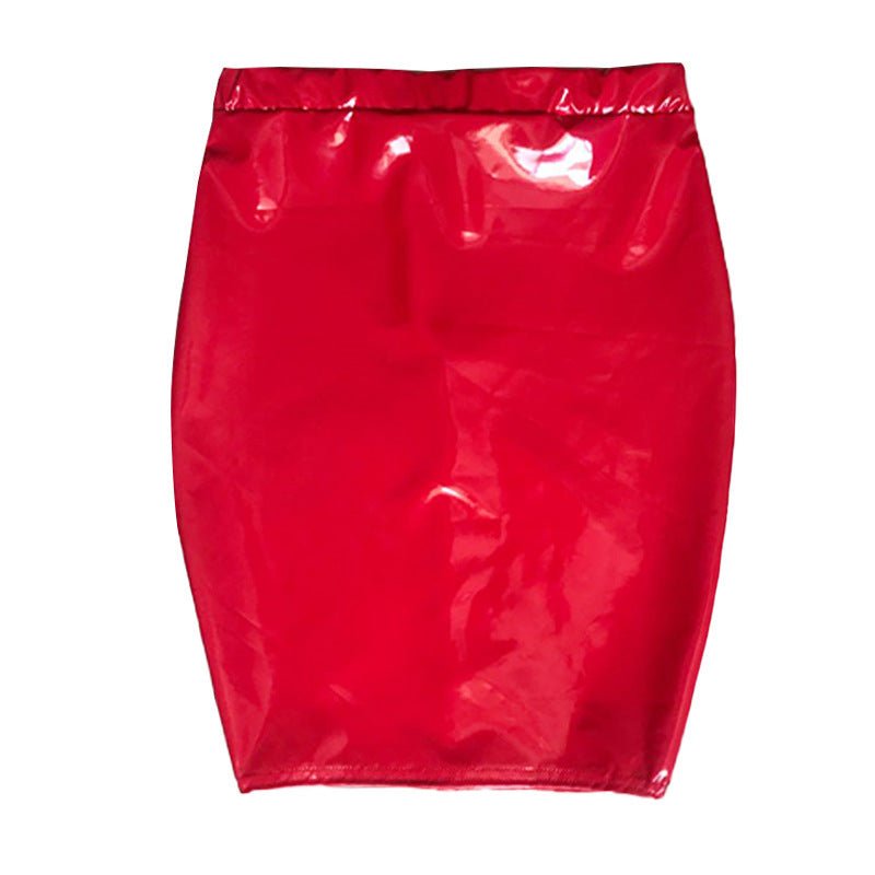 European And American Slim Women's Skirt Tight-fitting Glossy Stretch Skirt