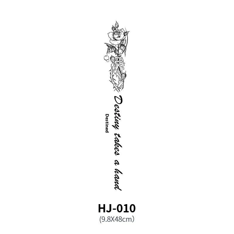 Botanical Spine Tattoo Decal