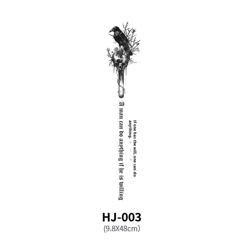 Botanical Spine Tattoo Decal