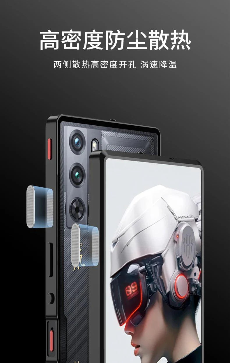 Case For Red Magic 9S Pro Case Transparent Phone Acrylic Back Cover For Nubia RedMagic 9S Pro Plus Aluminium Alloy Metal Frame