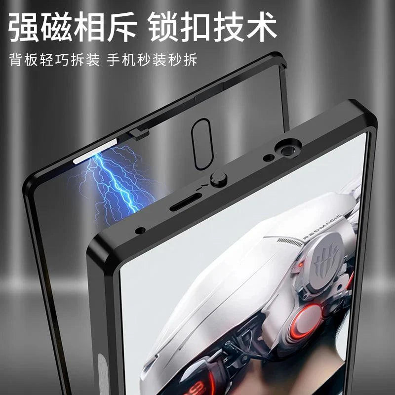 Case For Red Magic 9S Pro Case Transparent Phone Acrylic Back Cover For Nubia RedMagic 9S Pro Plus Aluminium Alloy Metal Frame