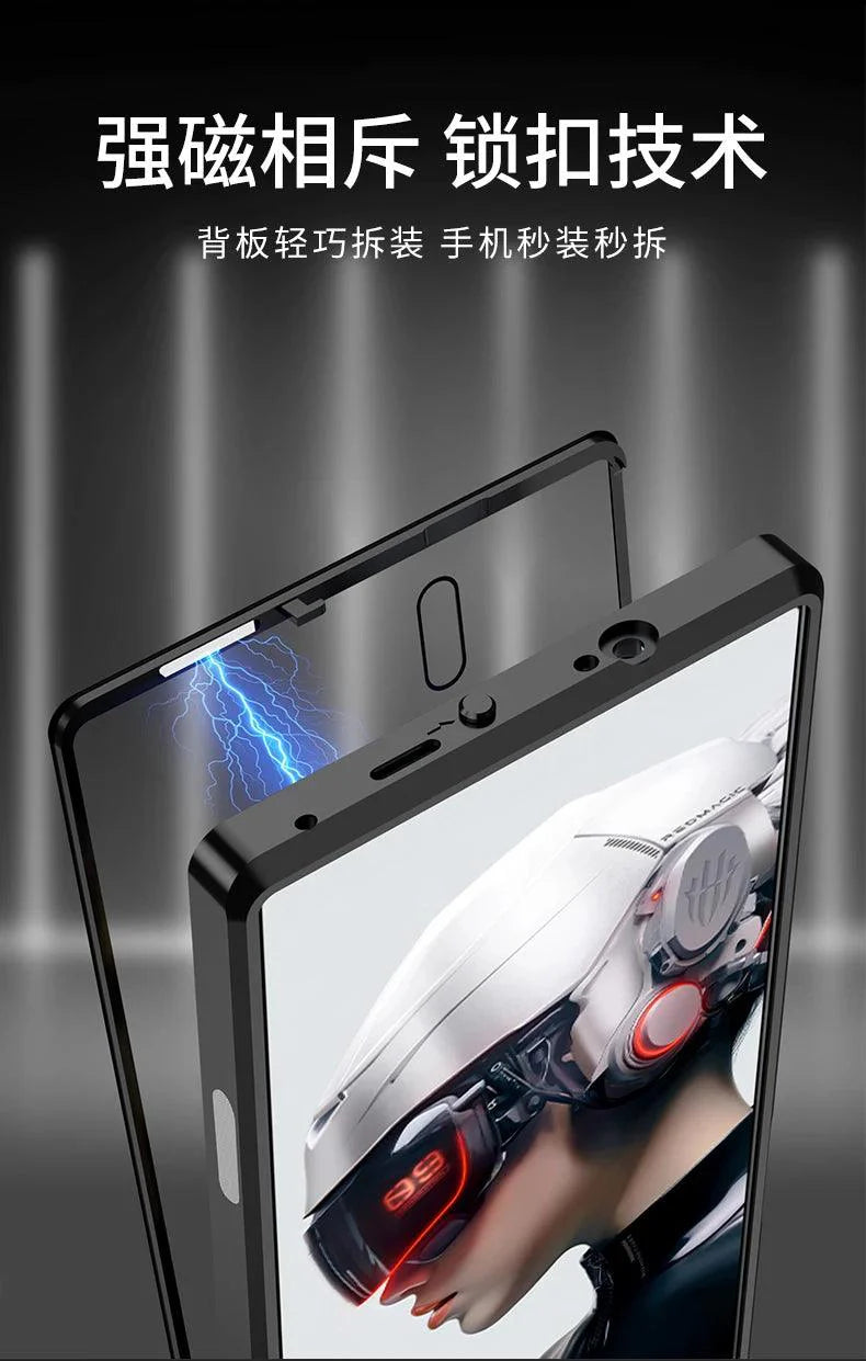 Case For Red Magic 9S Pro Case Transparent Phone Acrylic Back Cover For Nubia RedMagic 9S Pro Plus Aluminium Alloy Metal Frame