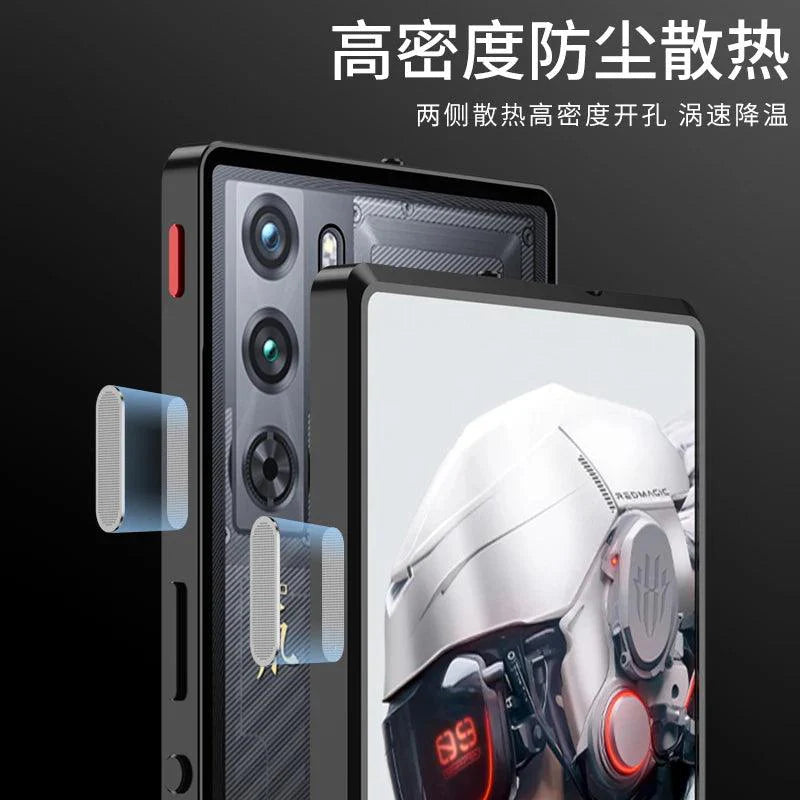 Case For Red Magic 9S Pro Case Transparent Phone Acrylic Back Cover For Nubia RedMagic 9S Pro Plus Aluminium Alloy Metal Frame