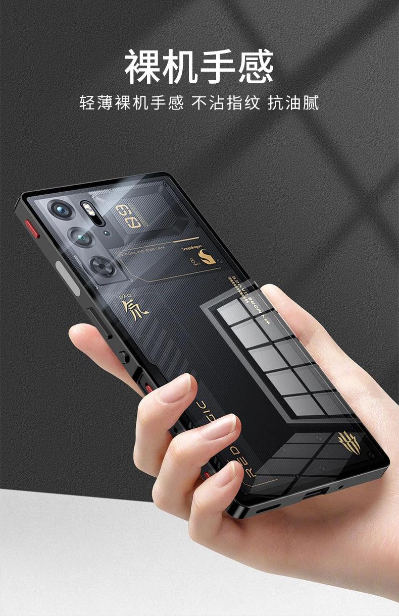 Case For Red Magic 9S Pro Case Transparent Phone Acrylic Back Cover For Nubia RedMagic 9S Pro Plus Aluminium Alloy Metal Frame