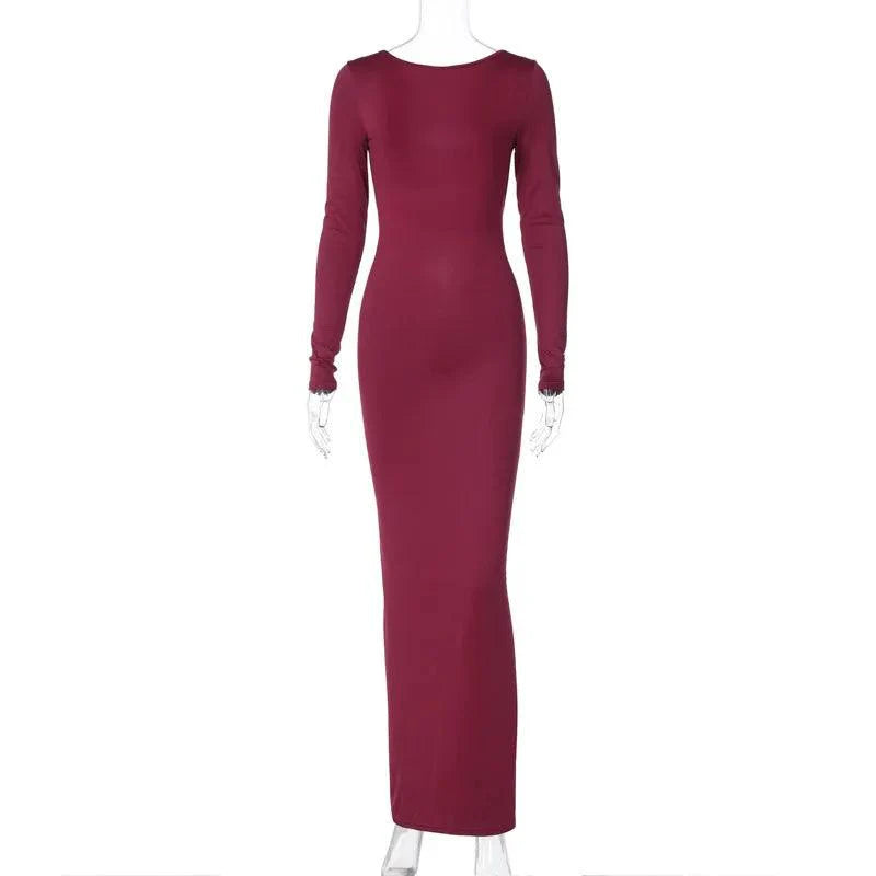 Chic Backless Silk Dress