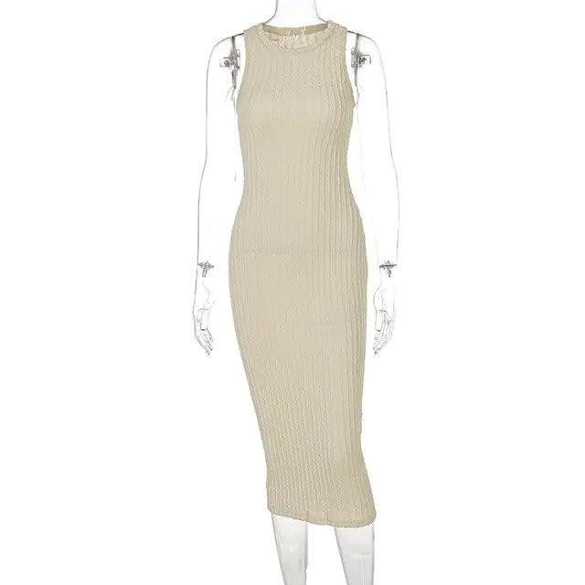 Chic Knitted Tank Sweater Dress