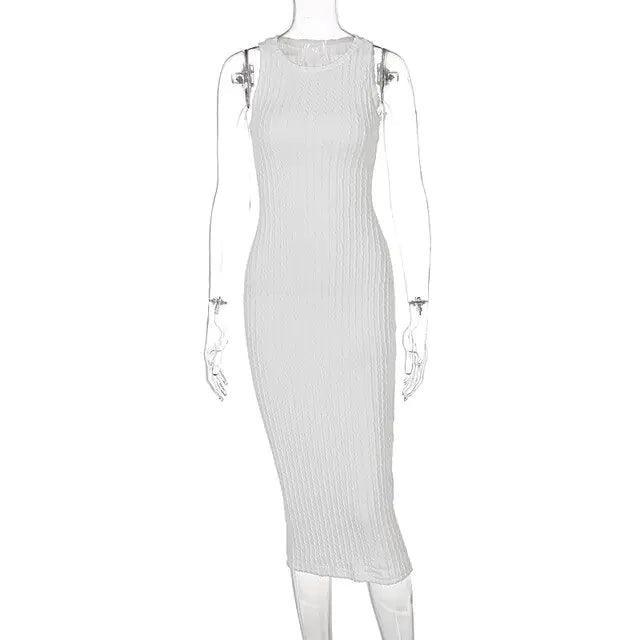 Chic Knitted Tank Sweater Dress