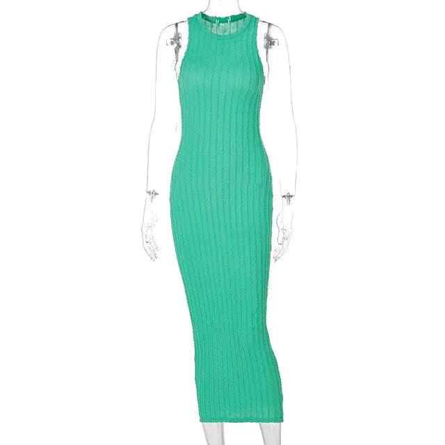 Chic Knitted Tank Sweater Dress