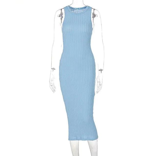 Chic Knitted Tank Sweater Dress