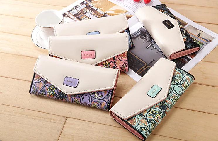 Chic Women's Leather Clutch Wallet & Card Holder