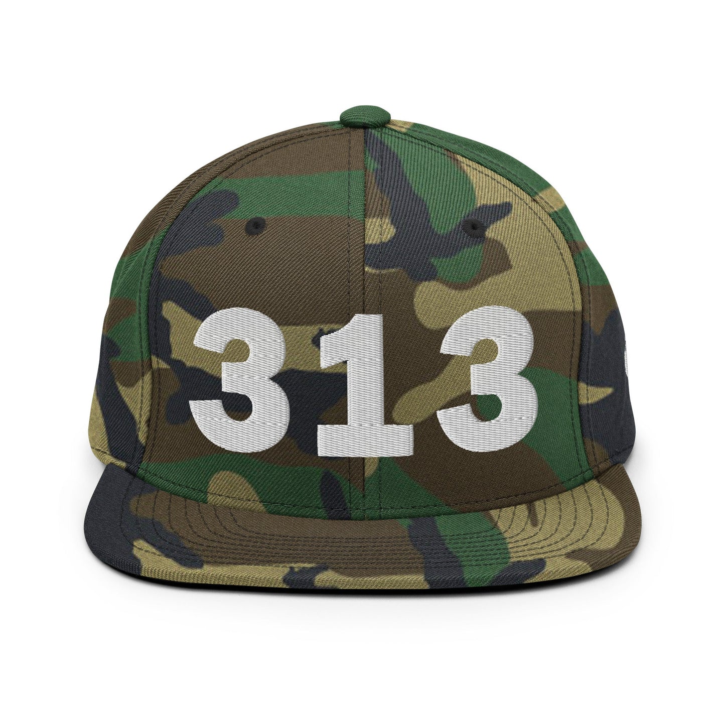 313 Area Code Snapback Hat