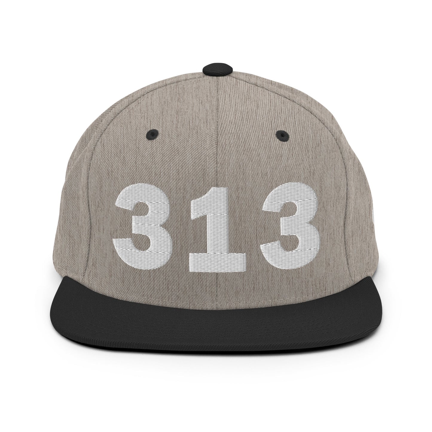 313 Area Code Snapback Hat