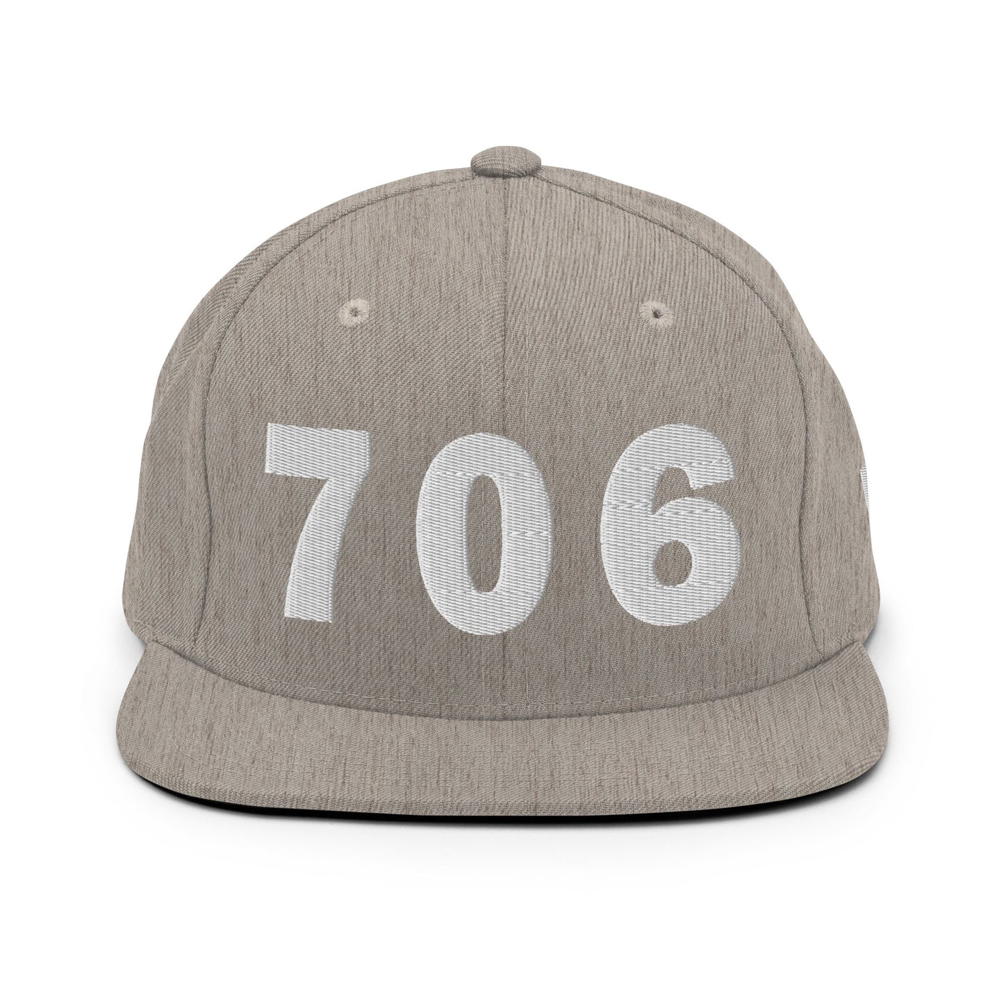 706 Area Code Snapback Hat
