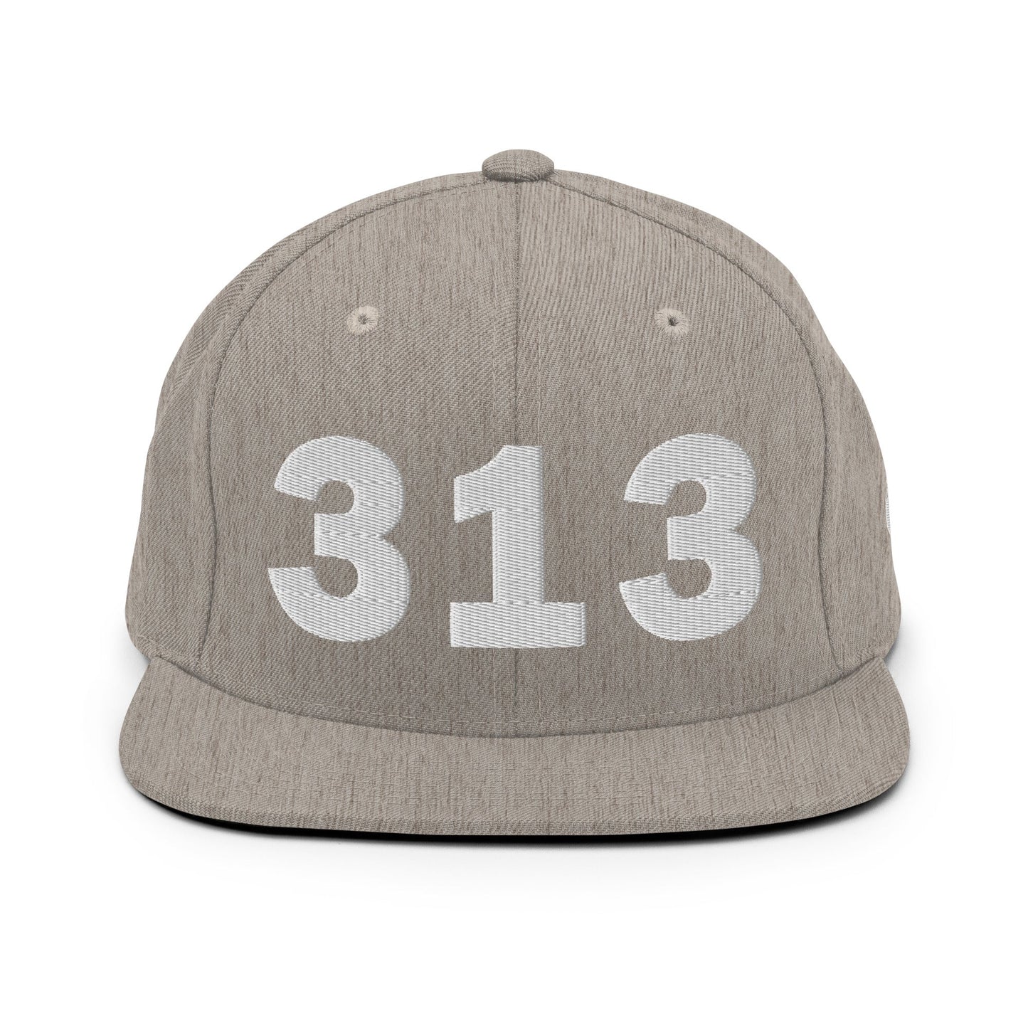 313 Area Code Snapback Hat