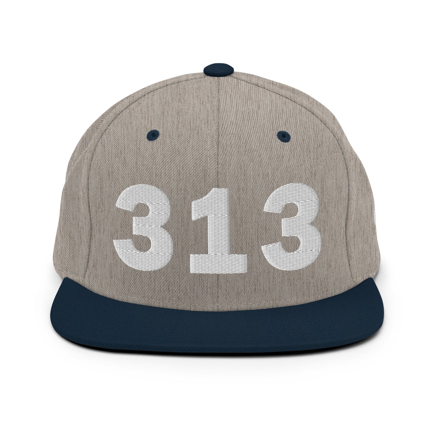 313 Area Code Snapback Hat