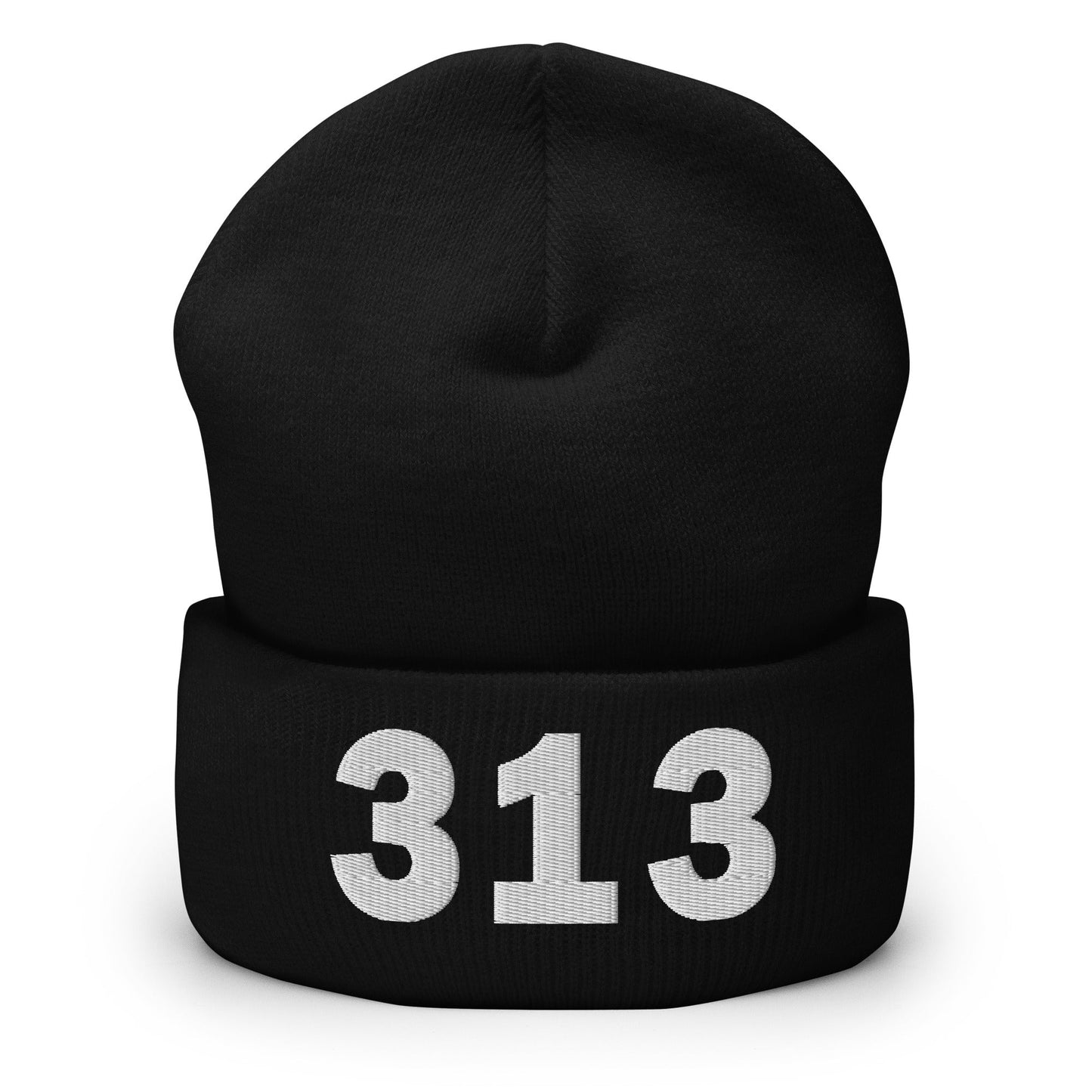 313 Area Code Cuffed Beanie