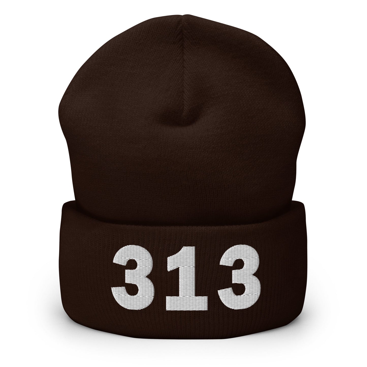 313 Area Code Cuffed Beanie