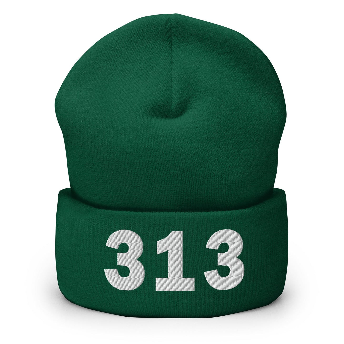 313 Area Code Cuffed Beanie