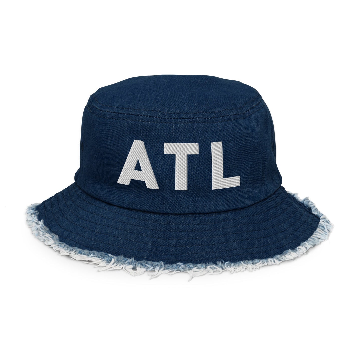 ATL Georgia Distressed Denim Bucket Hat