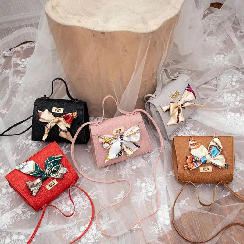 Elegant Leather Handbag & Scarf