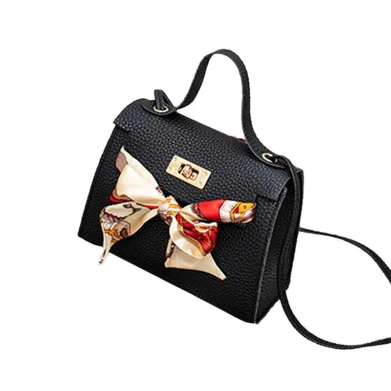 Elegant Leather Handbag & Scarf