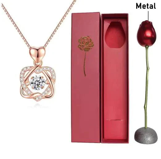 Elegant Rose Gold Heart Necklace