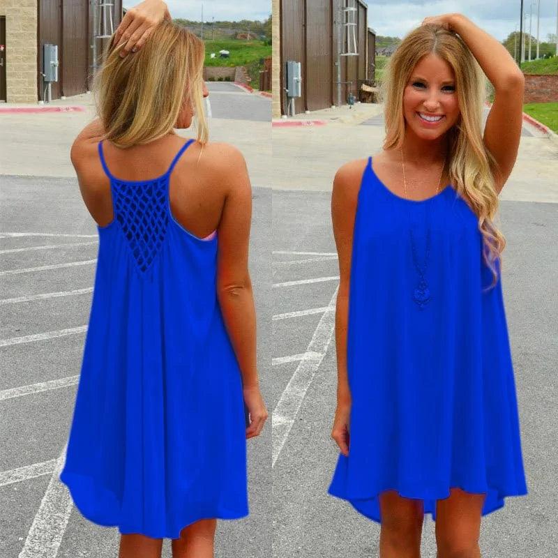 Seaside Dream Chiffon Sundress - Effortless Elegance for Sunny Days