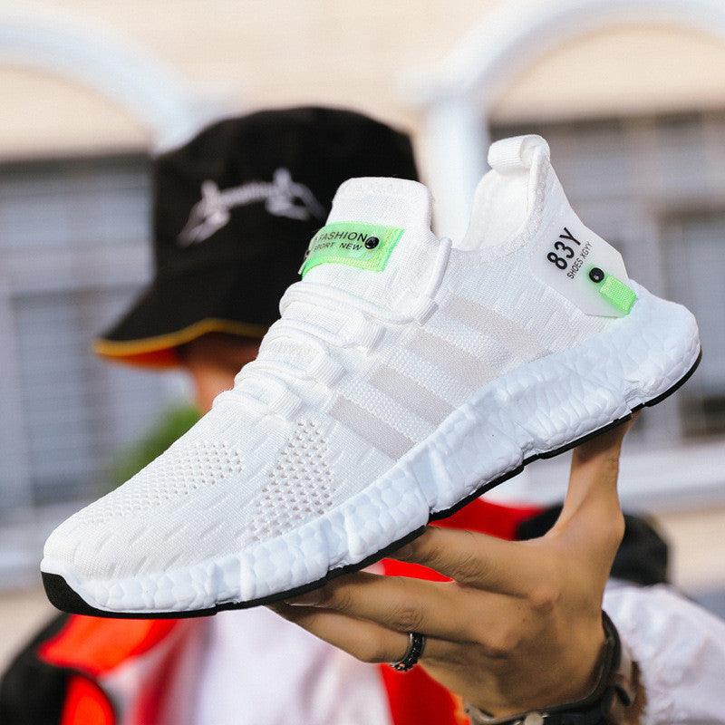 Men's Breathable Mesh Sports Shoes with Flying Weave Upper