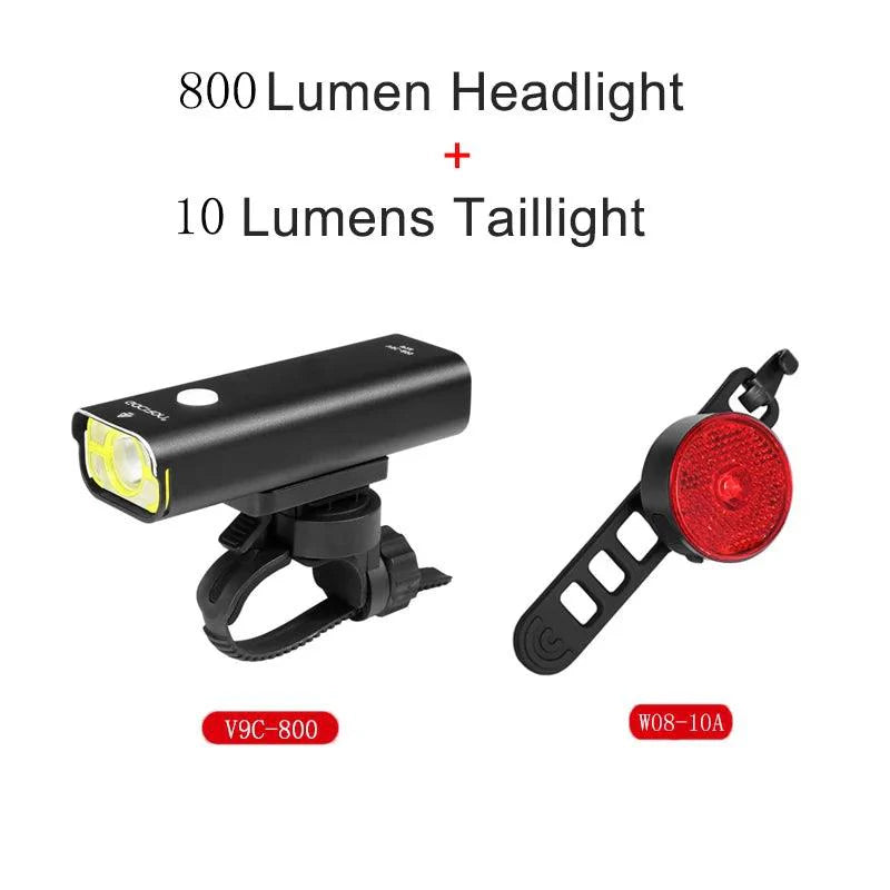 GACIRON 400-1800 Lumens Bicycle Front Light USB Rechargeable Cycling Headlight Flashlight MTB Road Bike Waterproof LED Head Lamp