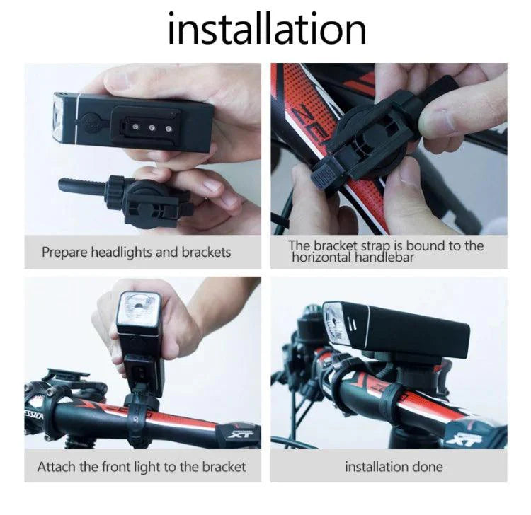 GACIRON 400-1800 Lumens Bicycle Front Light USB Rechargeable Cycling Headlight Flashlight MTB Road Bike Waterproof LED Head Lamp