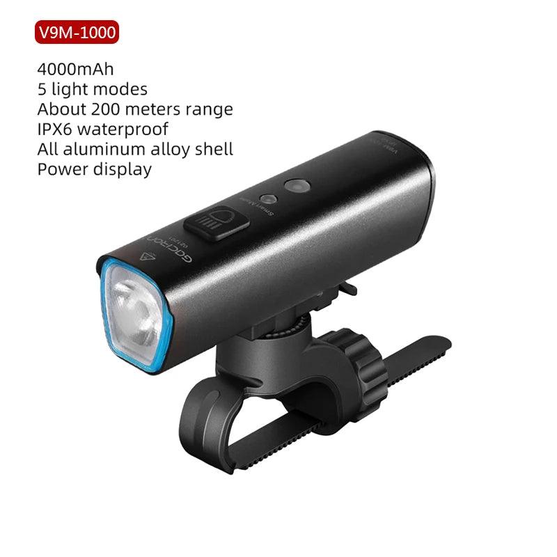 GACIRON 400-1800 Lumens Bicycle Front Light USB Rechargeable Cycling Headlight Flashlight MTB Road Bike Waterproof LED Head Lamp