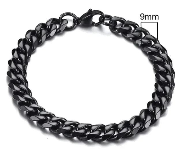 Gold-Tone Stainless Steel Cuban Bracelet 3-11mm
