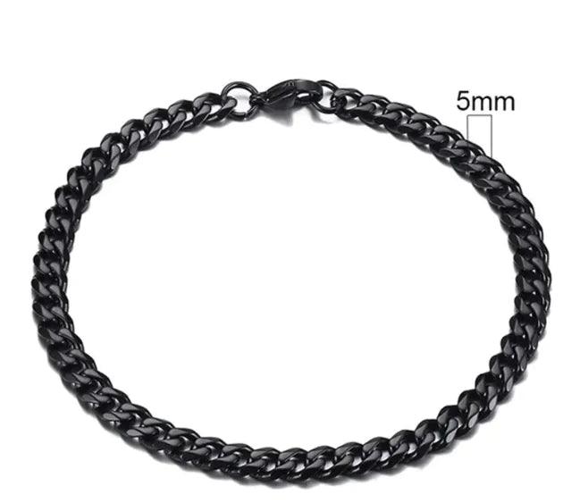 Gold-Tone Stainless Steel Cuban Bracelet 3-11mm