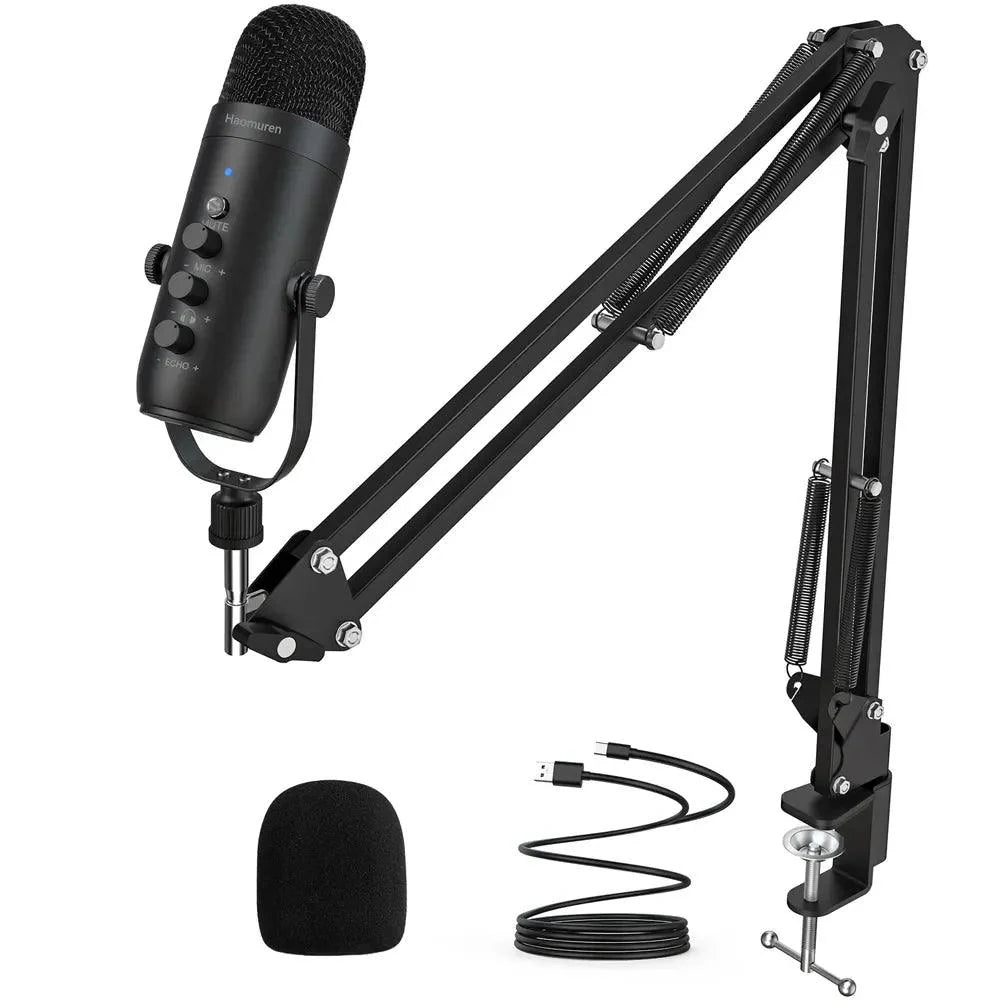 Haomuren USB Streaming Podcast Microphone Kit: Elevate Your Audio Game! 🎙️