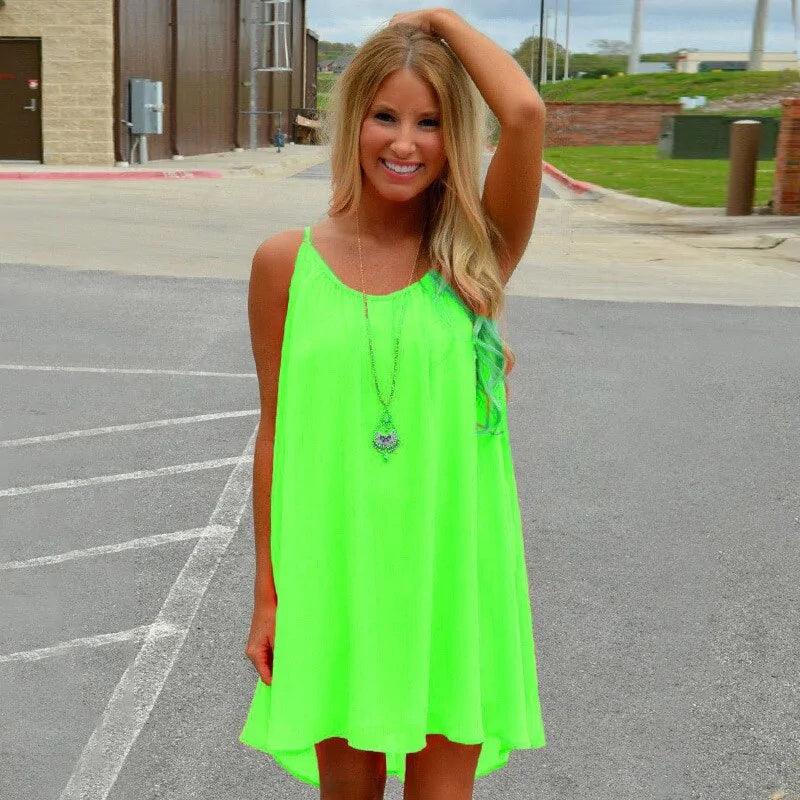 Seaside Dream Chiffon Sundress - Effortless Elegance for Sunny Days