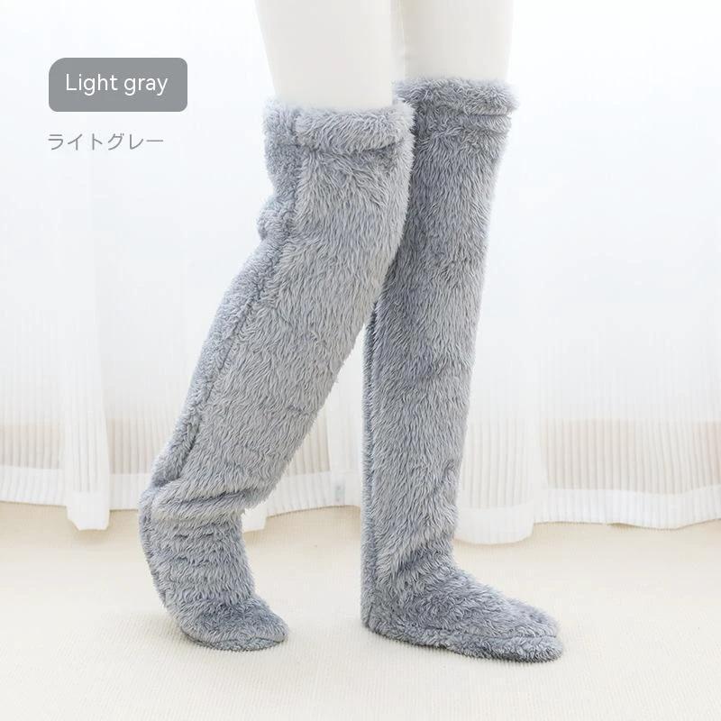 Cozy Winter Knee-High Fuzzy Socks for Cold-Proof Comfort