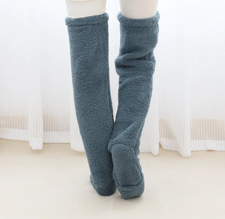 Cozy Winter Knee-High Fuzzy Socks for Cold-Proof Comfort