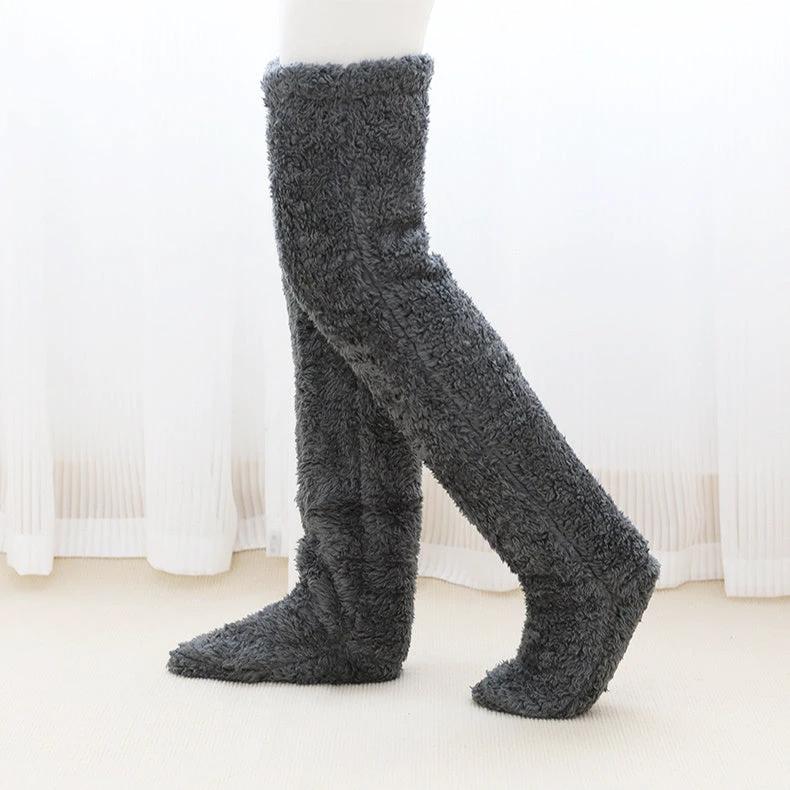 Cozy Winter Knee-High Fuzzy Socks for Cold-Proof Comfort