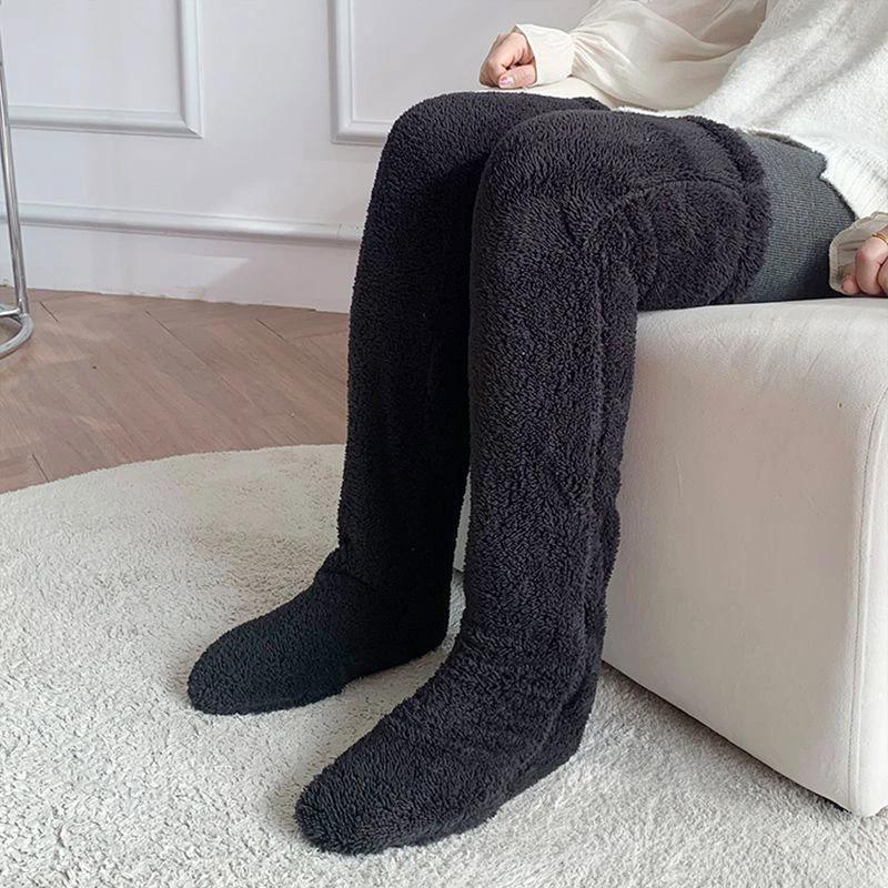 Cozy Winter Knee-High Fuzzy Socks for Cold-Proof Comfort