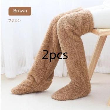 Cozy Winter Knee-High Fuzzy Socks for Cold-Proof Comfort