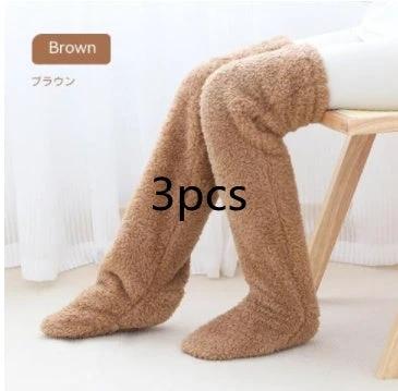 Cozy Winter Knee-High Fuzzy Socks for Cold-Proof Comfort