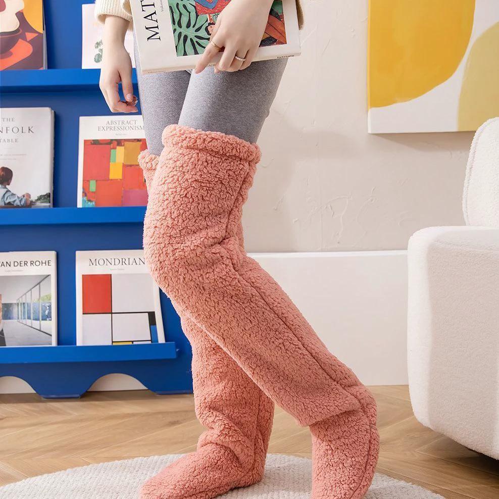 Cozy Winter Knee-High Fuzzy Socks for Cold-Proof Comfort