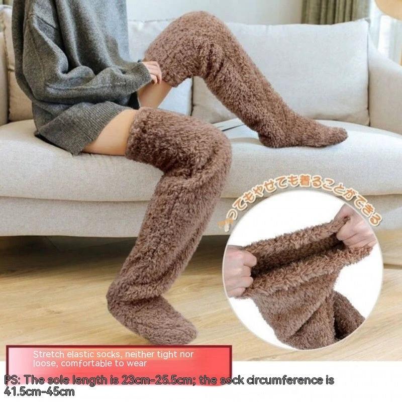Cozy Winter Knee-High Fuzzy Socks for Cold-Proof Comfort