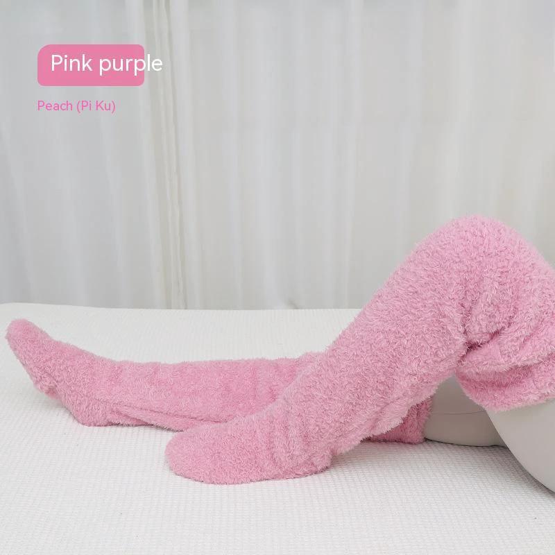 Cozy Winter Knee-High Fuzzy Socks for Cold-Proof Comfort